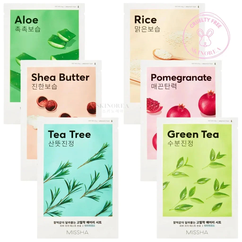 Pack MISSHA Airy Fit Sheet Mask - 6 masques