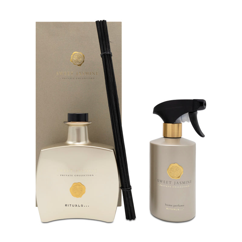 Rituals Sweet Jasmine Private Collection Fragrance Sticks 450ml & Home Perfume Spray 500ml Set