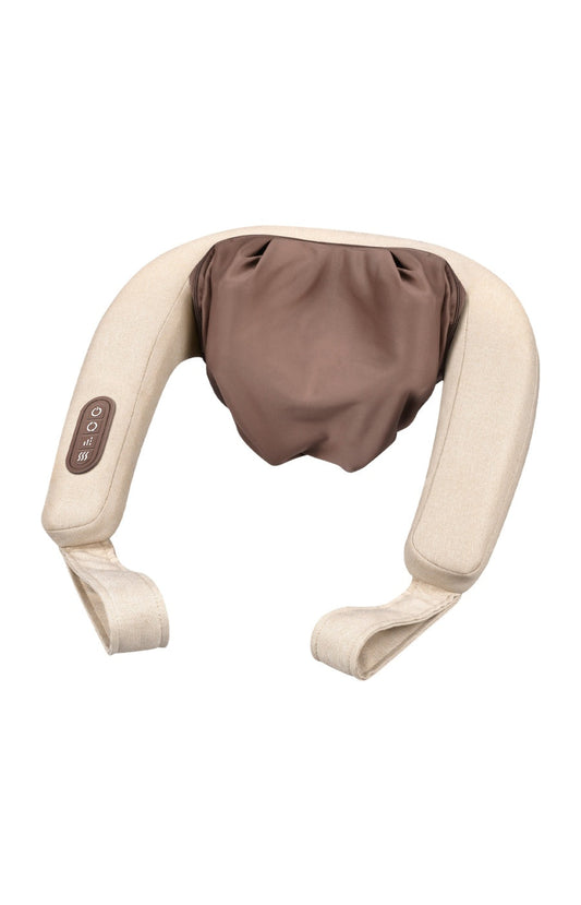 Appareil de massage 4D nuque - Beige & marron
