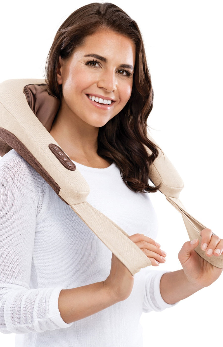 Appareil de massage 4D nuque - Beige & marron
