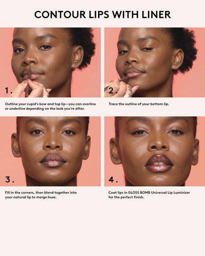 Trace'd Out Longwear Waterproof Pencil Lip Liner — Thugz Blush Too