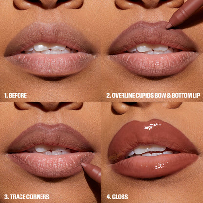 Coffret lèvres Pink Kit Juicy Bombshell (Lip Liner Pinky Brown + Rouge à lèvres Bombshell)