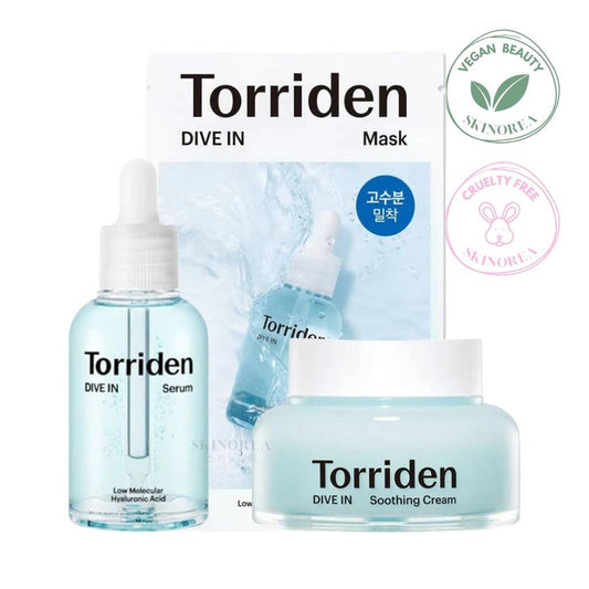 Pack Torriden Dive-In Hyaluronic Acid - Serum + Soothing Cream + Masque