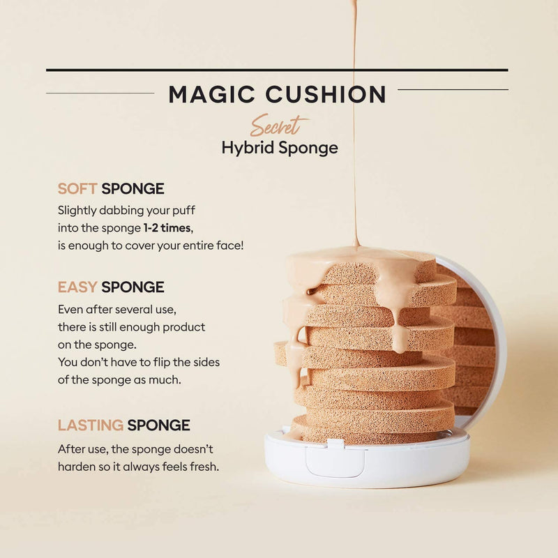 MISSHA Magic Cushion Cover Lasting Foundation SPF50+/PA+++, 21 Light Beige
